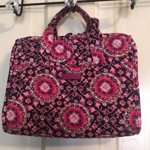 Vera Bradley hanging cosmetic organizer in Raspberry medallion